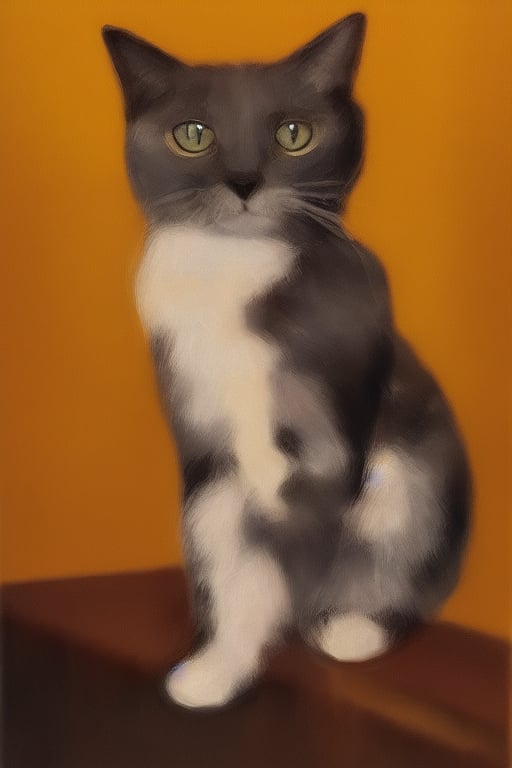 a portrait of a cat