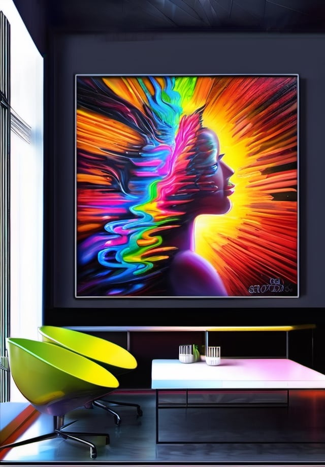 Time lapse oil painting super large || vivid colors " neon dreams"