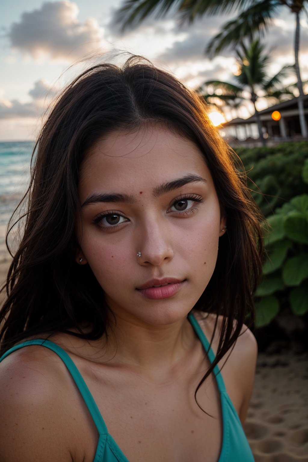 RAW photo, photo of girl called Tracy, instagram model(25yo), enjoying vacation in Hawaii, cool photography utilizing a 85mm lens for a cinematic feel,photorealistic