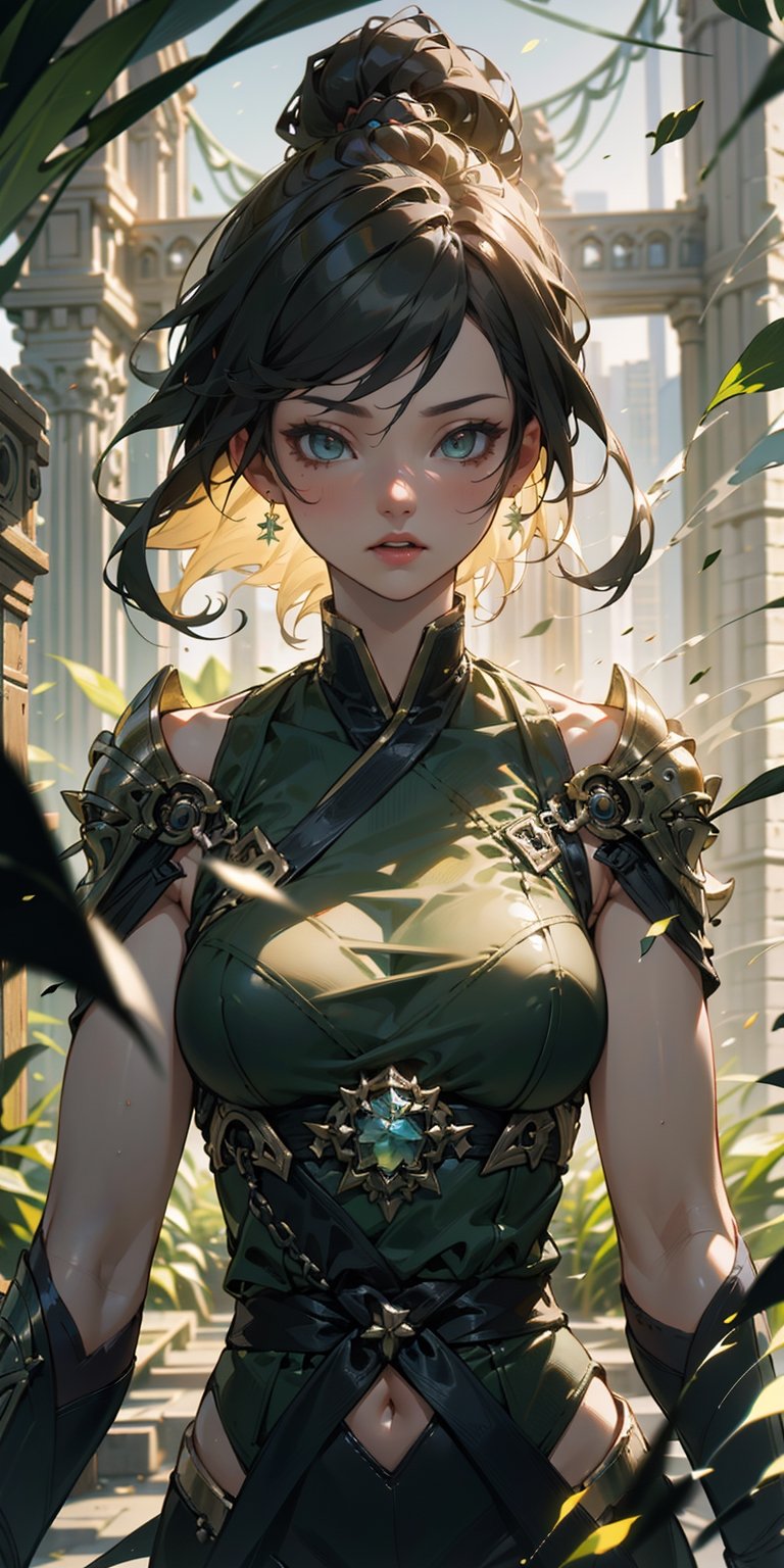 ((masterpiece)), ((best quality)), (detailed), action, cinematic, dynamic lighting, detailed background, professional photography, depth of field, (absurdres, highres, ultra detailed), extremely detailed CG unity 8k wallpaper, intricate details, 1girl,upper body, solo, shennongshi,shennongshi