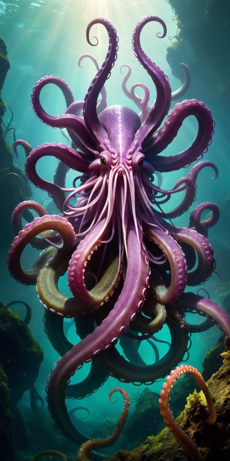 A creature that appears to be a mass of writhing tentacles, each one ending in a sharp, barbed tip. It can extend its tentacles to great lengths, ensnaring and constricting anything that comes within reach.
