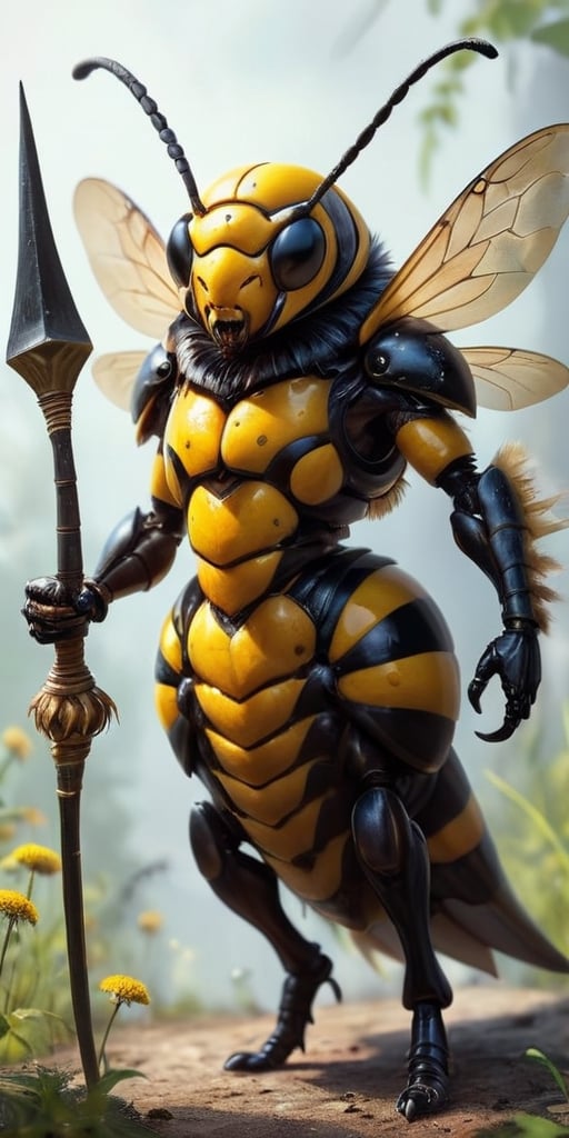 A creature that resembles a gigantic, mutated bee, with a stinger the size of a spear. It can shoot venomous spines from its tail and has a hive mind, allowing it to coordinate attacks with its swarm.
