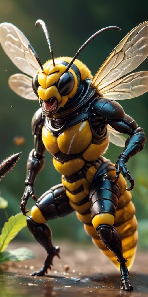 A creature that resembles a gigantic, mutated bee, with a stinger the size of a spear. It can shoot venomous spines from its tail and has a hive mind, allowing it to coordinate attacks with its swarm.
