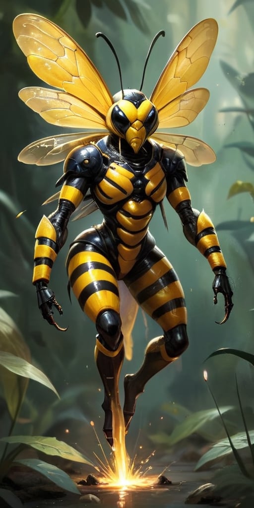 A creature that resembles a gigantic, mutated bee, with a stinger the size of a spear. It can shoot venomous spines from its tail and has a hive mind, allowing it to coordinate attacks with its swarm.
