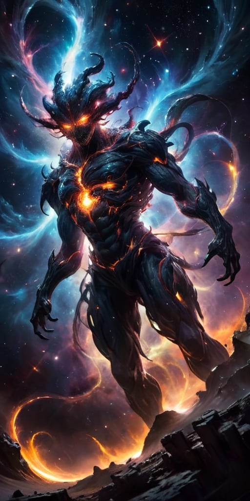 The Celestial Abomination Born from the remnants of a dying star, this cosmic horror defies comprehension. Its body is a swirling mass of stellar matter, constantly shifting and morphing. It radiates intense heat and radiation, incinerating anything that dares to come too close.
