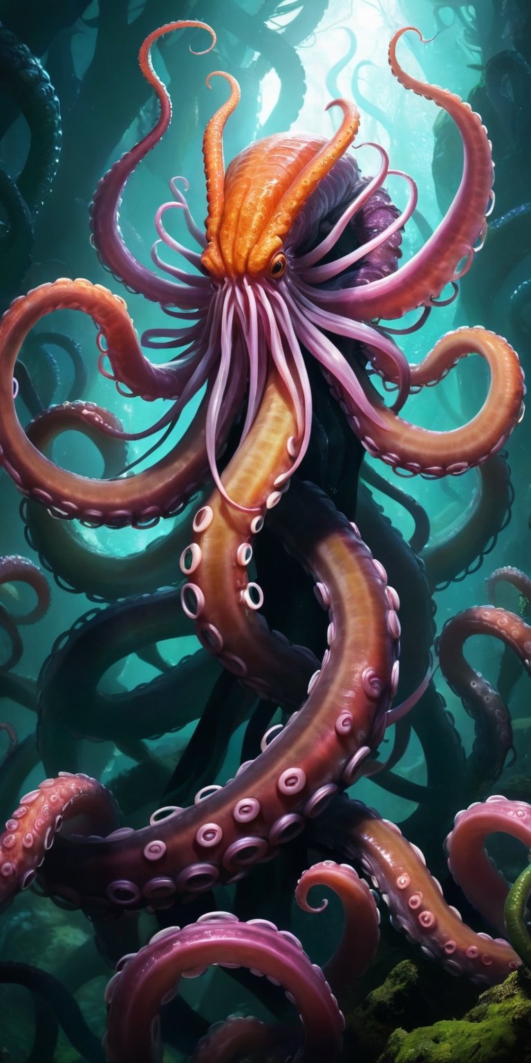 A creature that appears to be a mass of writhing tentacles, each one ending in a sharp, barbed tip. It can extend its tentacles to great lengths, ensnaring and constricting anything that comes within reach.
