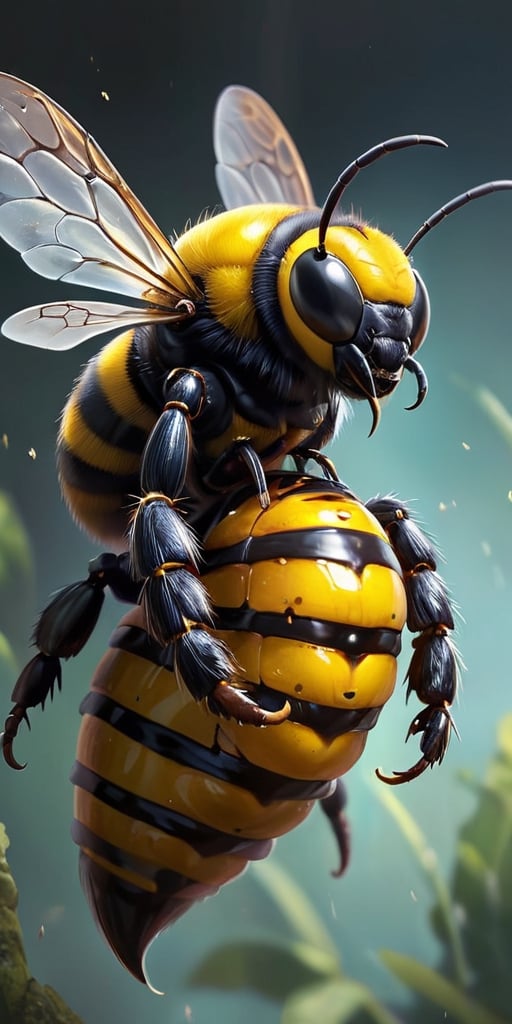 A creature that resembles a gigantic, mutated bee, with a stinger the size of a spear. It can shoot venomous spines from its tail and has a hive mind, allowing it to coordinate attacks with its swarm.
