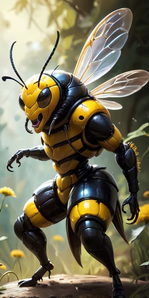 A creature that resembles a gigantic, mutated bee, with a stinger the size of a spear. It can shoot venomous spines from its tail and has a hive mind, allowing it to coordinate attacks with its swarm.
