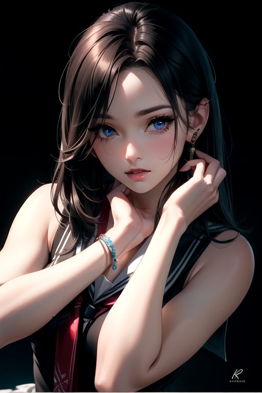 masterpiece, best quality, (colorful),  (finely detailed beautiful eyes and detailed face), cinematic lighting, bust shot, extremely detailed CG unity 8k wallpaper, mini skirt showing white leg skin.,high_school_girl