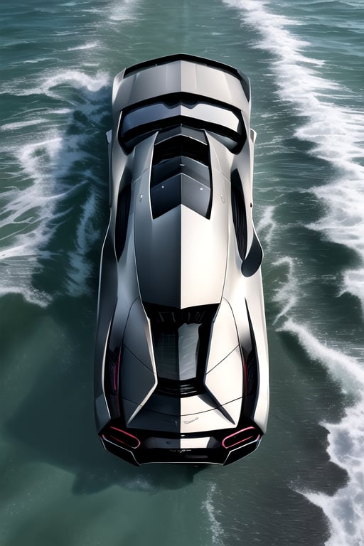 coche lamborghini unico en el mundo solo en una plataforma en medio del mar solo, triste de lujo, trasmitiendo tristeza y soledad, creativo, concepto nuevo, linias nuevas ,BTR-80