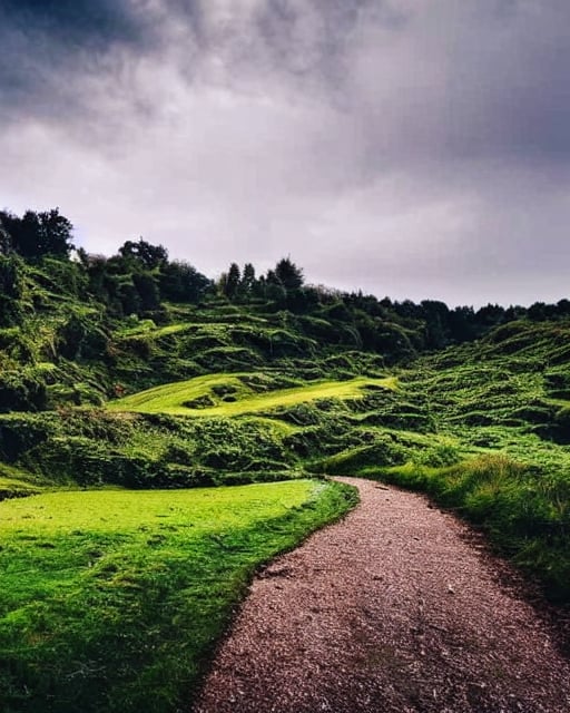 (((best quality))),single build,architecture, blue_sky, building,cloudy_sky, day, fantasy, fence, field, house, build,architecture,landscape, moss, outdoors, overgrown, path, river, road, rock, scenery, sky, sword, tower, tree, waterfall