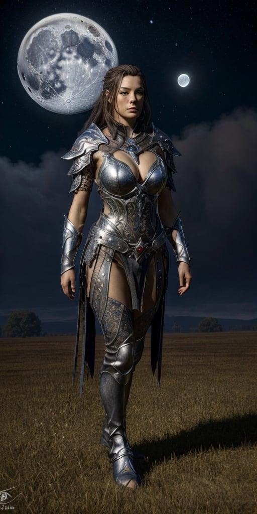 best quality,masterpiece,detailed,16k,beautiful detailed face,beautiful detailed eyes,8k,sole_female, (fullbody shot),

medieval style warrior woman in the night open plains, high-detailed, torn armor, medieval style, stars and moon in background, fireflys, floating leeves, medieval style

((hugebreasts)), (perfect large breasts:1),githyanki
