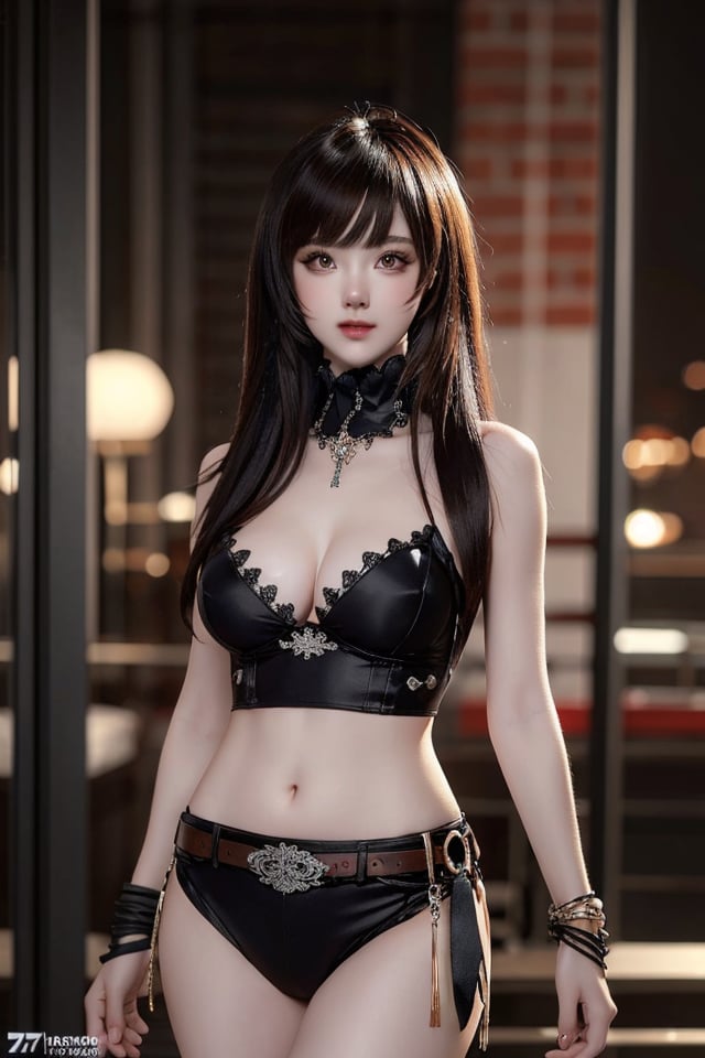 a cute and gorgeous girl, 17 year old, perfect body, long straight hairs, side bangs, full head-to-waist portrait,  
perfectly round big breasts, masterpiece, depth of field, ultra detailed, high quality concept art, incredibly smooth, trending on artstation, 4k HD, cute expression, 