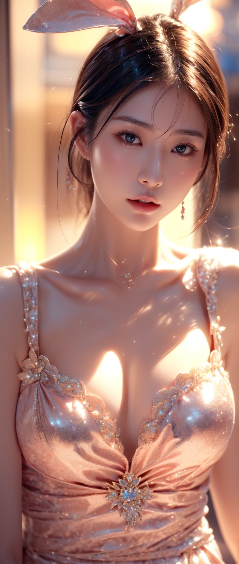 japanese beautiful lady, very beautiful face, mature female, realistic photo, bar, fake rabbit ear, perfect detailed hands, perfect detailed five fingers, master pieces, high quality, super real detailed, perfect anatomy, cool, shiny skin, shiny body,shiny skin, shiny body, japanese woman 