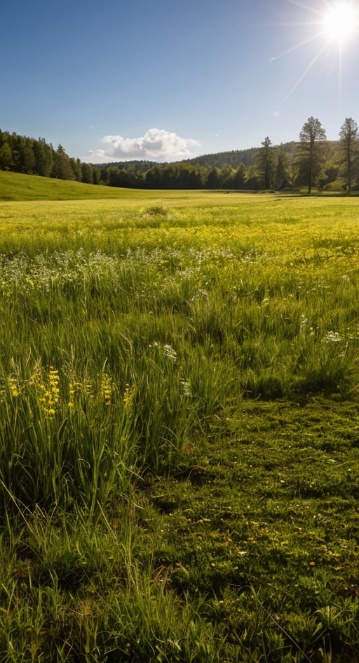 Best quality, raw photo, photorealism, studio lighting, meadow