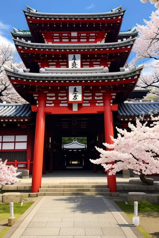 Sakura,detail,temple,shrine_gate