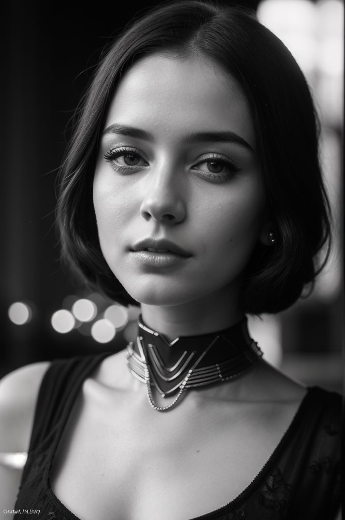 black and white dreamy young beautiful female artificial intelligence, metropolis, cinematic, rim light, bokeh, photo - realistic, elegant, high detail, 8 k, masterpiece, photo taken in 1 9 3 0 trending on artstation
