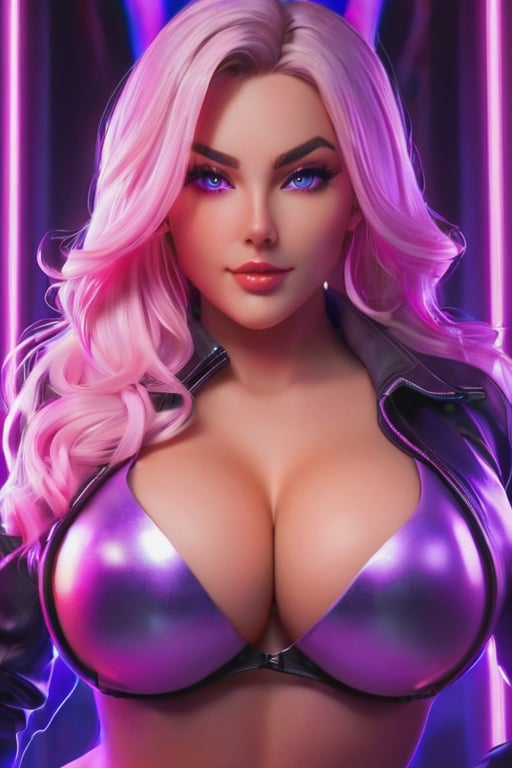 Liquid valorant game theme, glowing vagina, ((a fullbody beautiful and gorgerous YOUNG Woman character with huge chest and thick thighs, looking into camera, perfectly detailed face, deep cleavage, big round breasts, her boobs fall elongated, glowing eyes)), vivid colors, neon theme, glowing breasts, romantic, blush, long disheveled hair, sidelocks,  glowing eyes