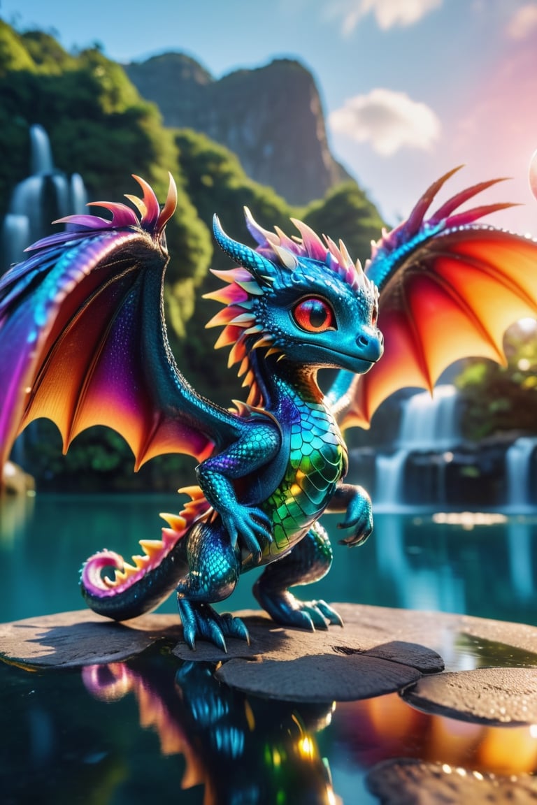 (((full_body shot))), solo, a cute dragon have pair of wings, shiny big eye, cute, magical orb floating infront, digital world background, action_pose, holomashdragon, highly detailed, hyper realistic, with dramatic polarizing filter, vivid colors, sharp focus, HDR, UHD, 64K, 16mm, color graded portra 400 film, remarkable color, ultra realistic,