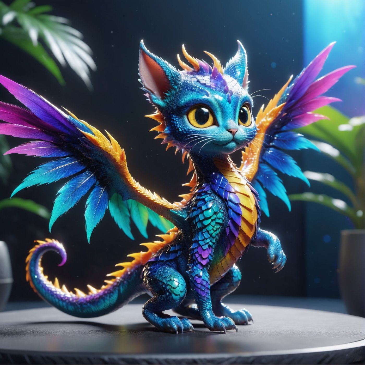 (((full_body shot))), solo, a ((cute dragon have pair of wings)), shiny big eye, cute, cat, digital background, action_pose, holomashdragon, highly detailed, hyper realistic, with dramatic polarizing filter, vivid colors, sharp focus, HDR, UHD, 64K, remarkable color, ultra realistic,