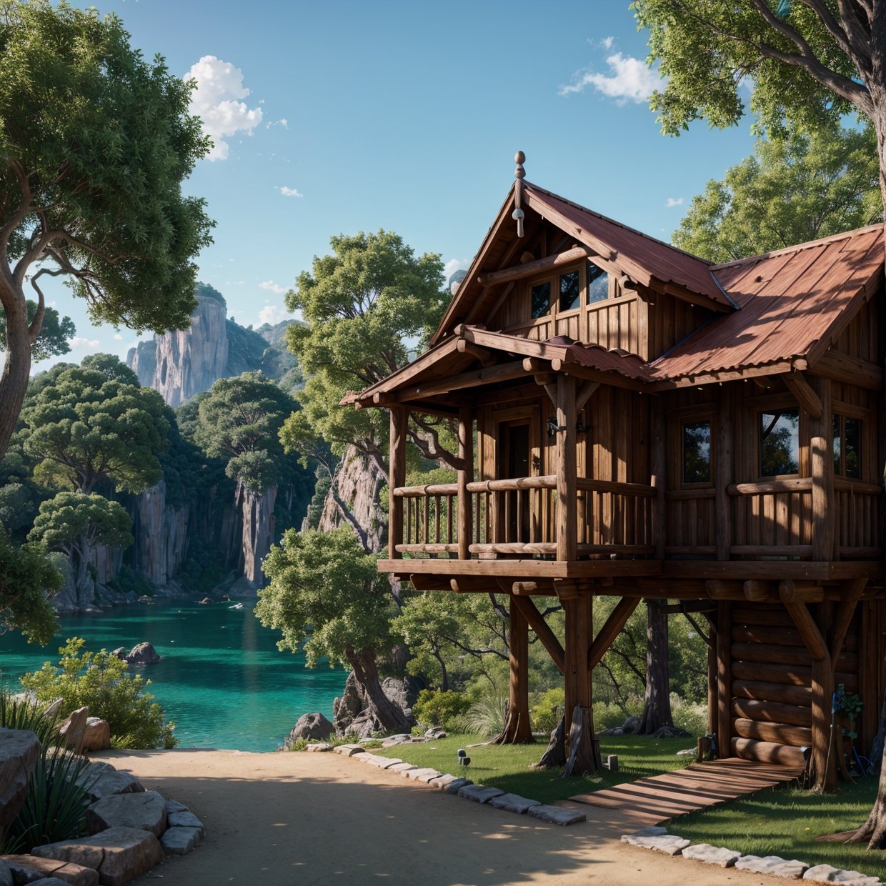 (((Masterpiece))), best quality, ultra-detailed CG unity 8k wallpaper, treehouse