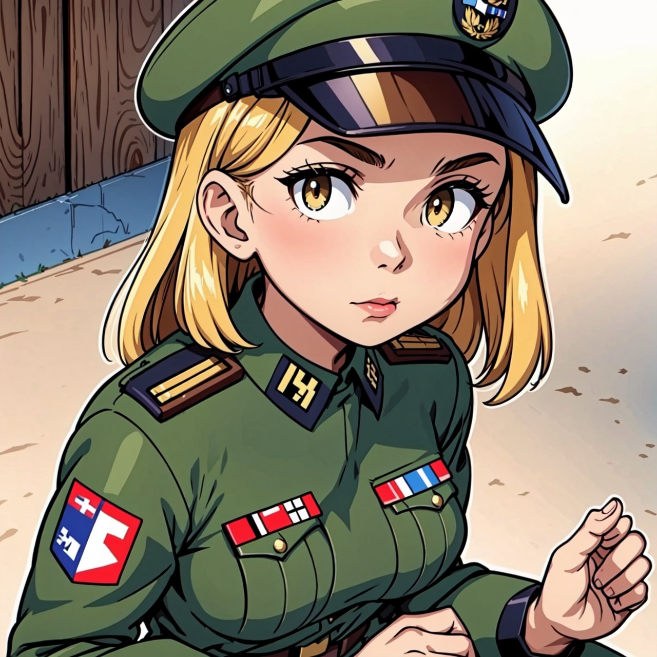 a close up of a girl wearing a military uniform, ww 2, ww2, full uniform, 1943, 1 9 4 2, 1942, officers uniform, 1945, 1 9 4 5, soldier clothing, ww2 era, 1944, uniform, 1 9 4 4, detailed picture, display, general uniform