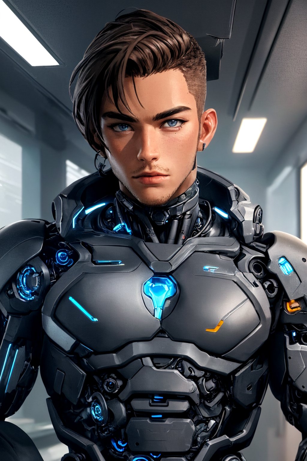 sexy male cyborg