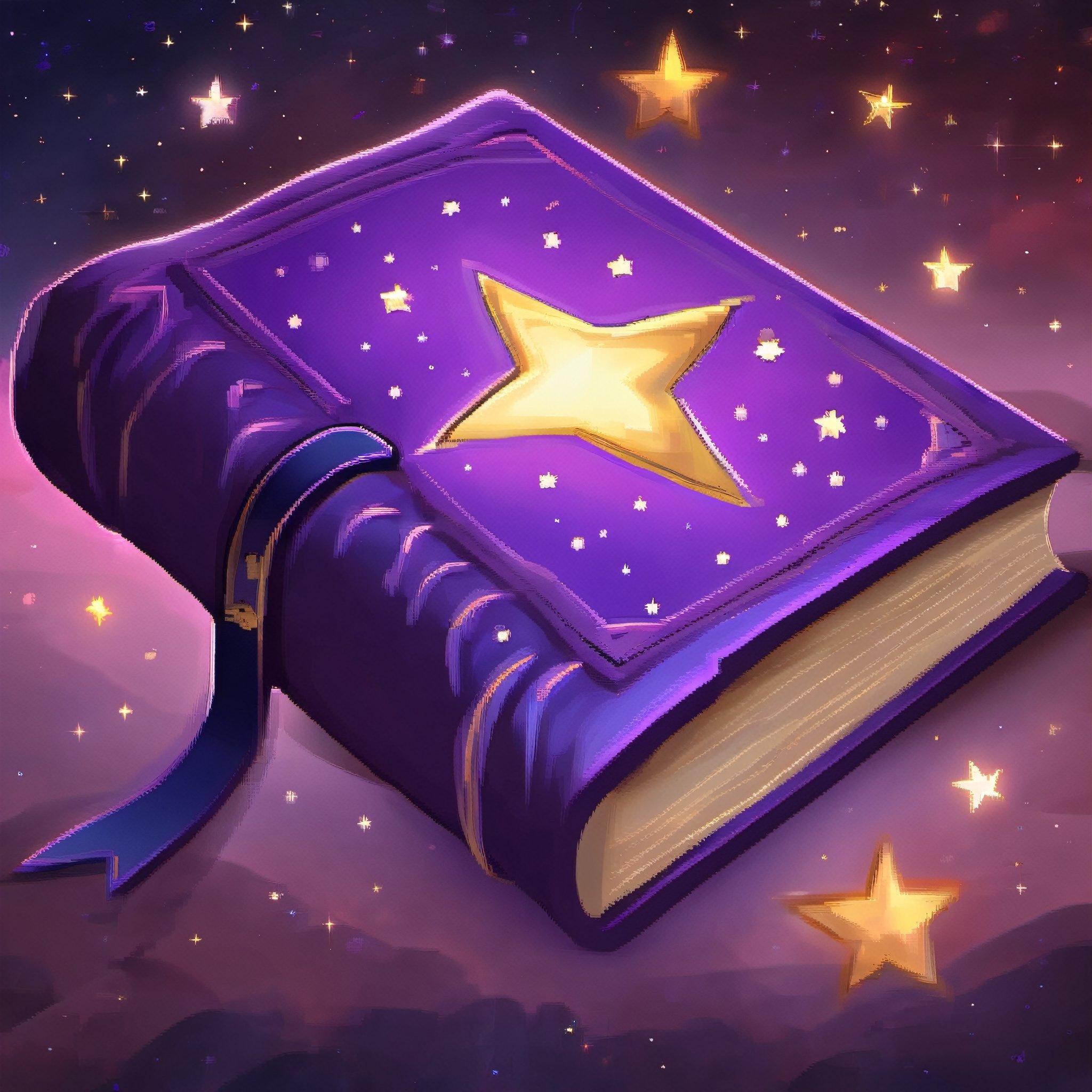 ((masterpiece,best quality)), , purple book, glowing, star symbol, space, stars, planets, cosmos, nebula