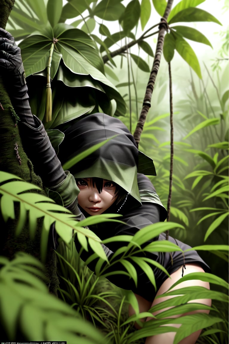 Award winning photo realistic high definition best quality 8k vietnamese ejerciti ready for an ambush hiding in the jungle,n_2b