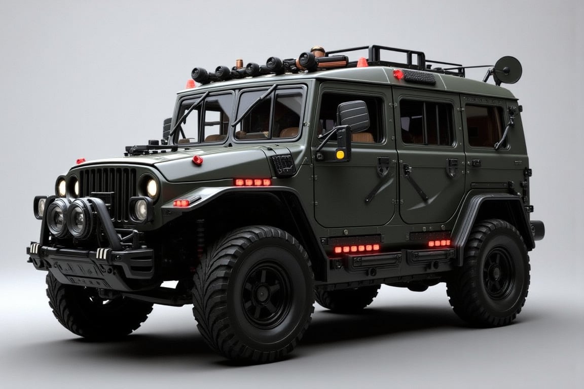 Sci-Fi Masterpiece, Sci-Fi weaponized truck,armored,awesome,CozySpookyStyle