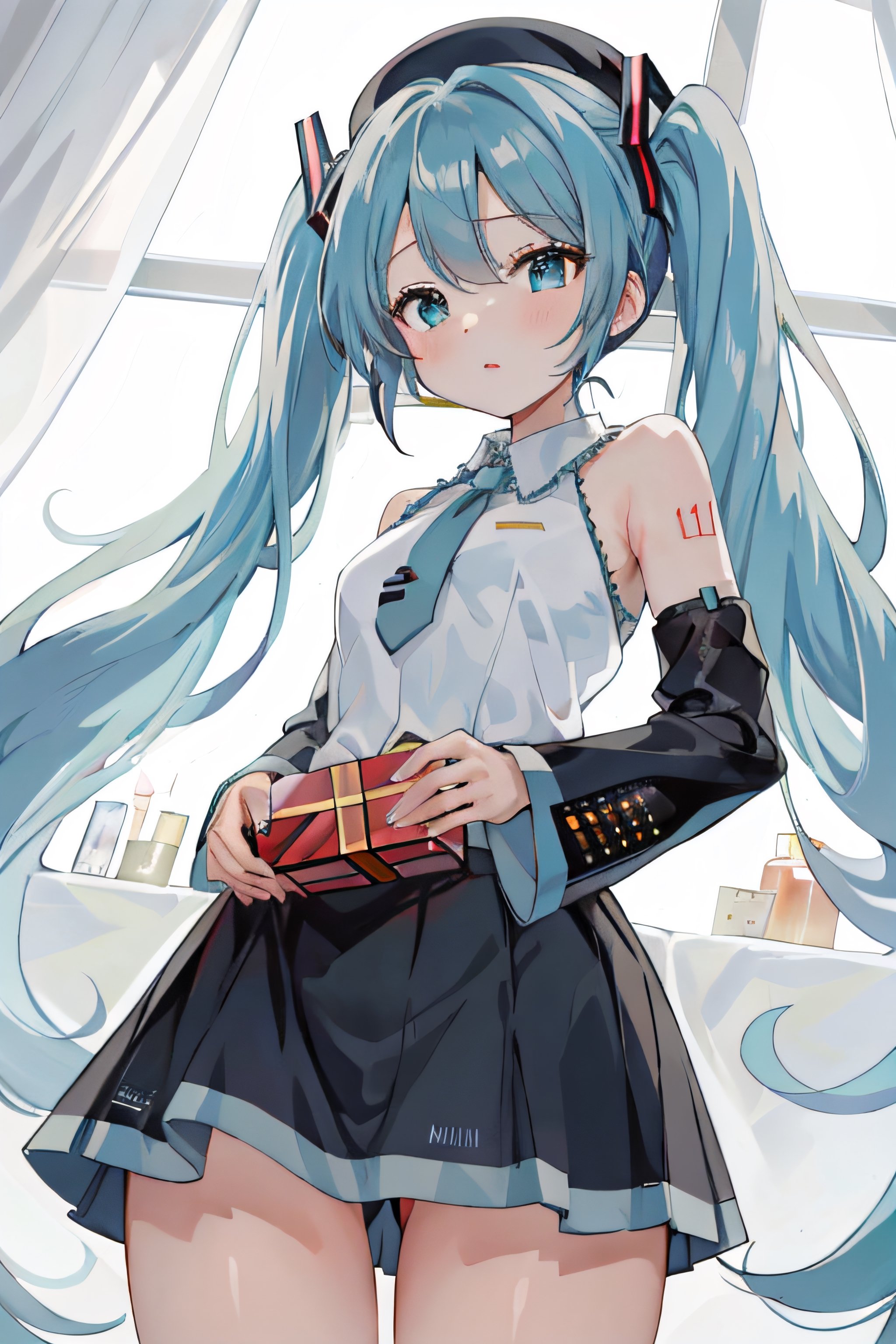 (masterpiece,best quality,ultra-detailed,8K,35mm film,),high detail, 
1 girl,  nsfw, from below,  night,  ((christmas custom)),  bell,  ((christmas_clothes)),  tree,  gift,  santa_hat,  santa_outfit,  candies,  candle,lisa,anzhcmiku,mikudef,Hatsune Miku
HATSUNE MIKU ,TWINTAILS