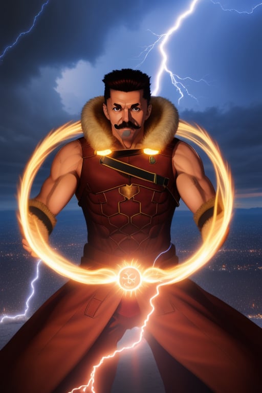 Best Quality, Tesla, Anime, Nikola Tesla, Lightning, Science, Fighter, Fate, Epic, Dark, Cloudy, Weapon, Moustache