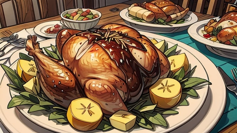 simple logo thanksgiving turkey, roasted chicken 