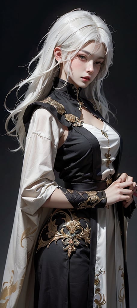 a close up of a woman with white hair and a white mask, beautiful character painting, guweiz, artwork in the style of guweiz, white haired deity, by Yang J, epic exquisite character art, stunning character art, by Fan Qi, by Wuzhun Shifan, guweiz on pixiv artstation