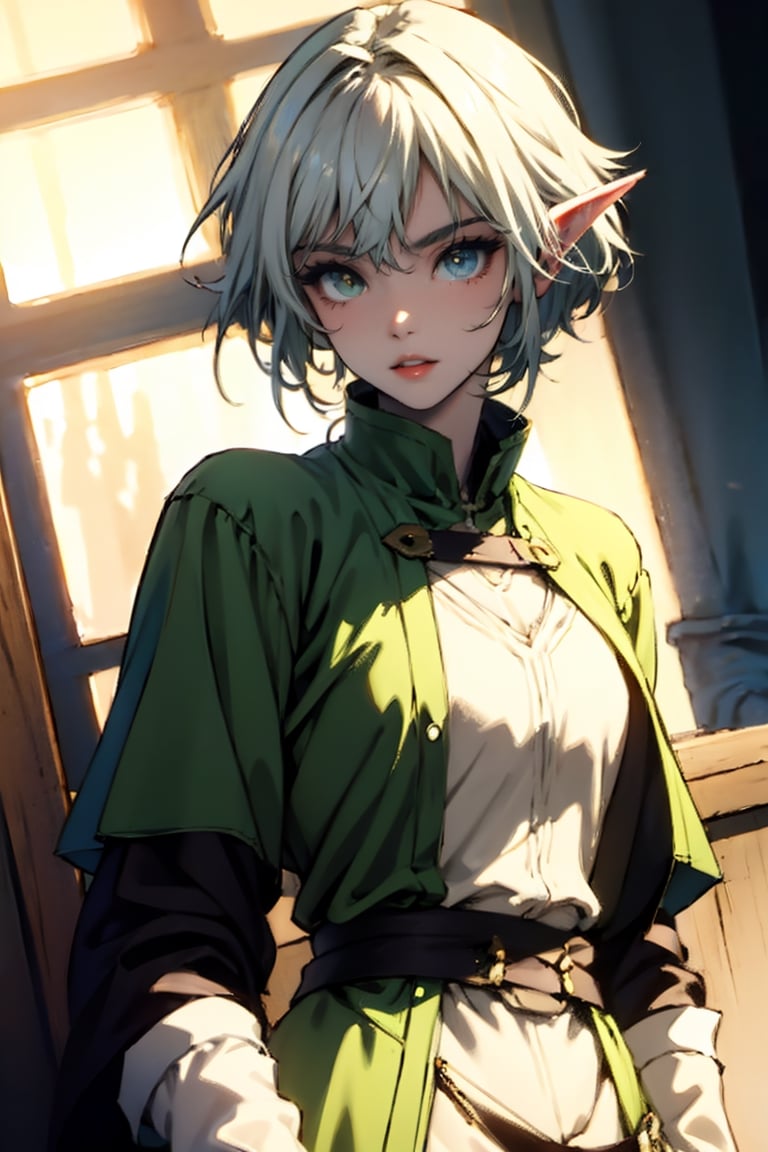 (masterpiece, top quality, best quality, official art, beautiful and aesthetic:1.2), (1girl:1.3), heterochromia, SharpEyess ,,sketch,priestess,high elf archer