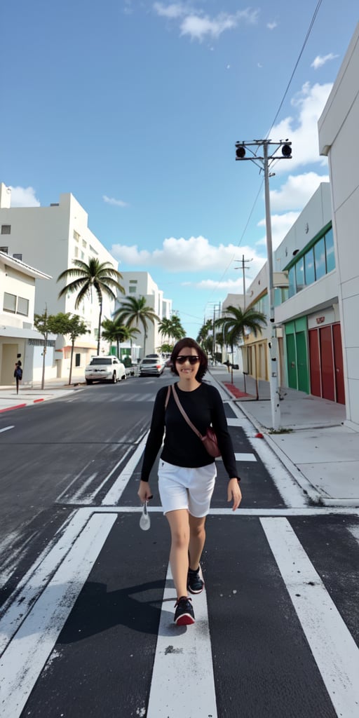   caminando por las calles de miami