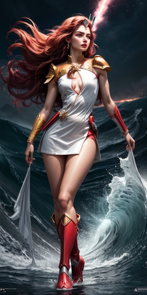 ((She-ra)) (Princess of power) Wearing Tiara,wearing white short dress, golden details, golden high boots, red lips,Slim body,Full body photo,photo realistic, masterpiece, best quality, raw photo, absurd res, UHD, long hair, golden hair, (Ultra realistic), (Illustration), (High resolution), (8K), (Very detailed), (Best illustration), (Beautiful blue eyes), (Best quality), (Ultra detailed), (Masterpiece), (Detailed face), beautiful woman age 30, beautiful face, glow, soothing tones, high contrast, soft skin, floating long hair, big-wave, (pale skin), (hyperrealism, soft light, sharp), (brown eyes), perfect eyes,background lightning, sparks, magic, perfect eyes,solo woman,skin tone tanintricate complexity, 8k resolution, octane render, photoreal, hyperreal, masterpiece, perfect anatomy

Mandalorian