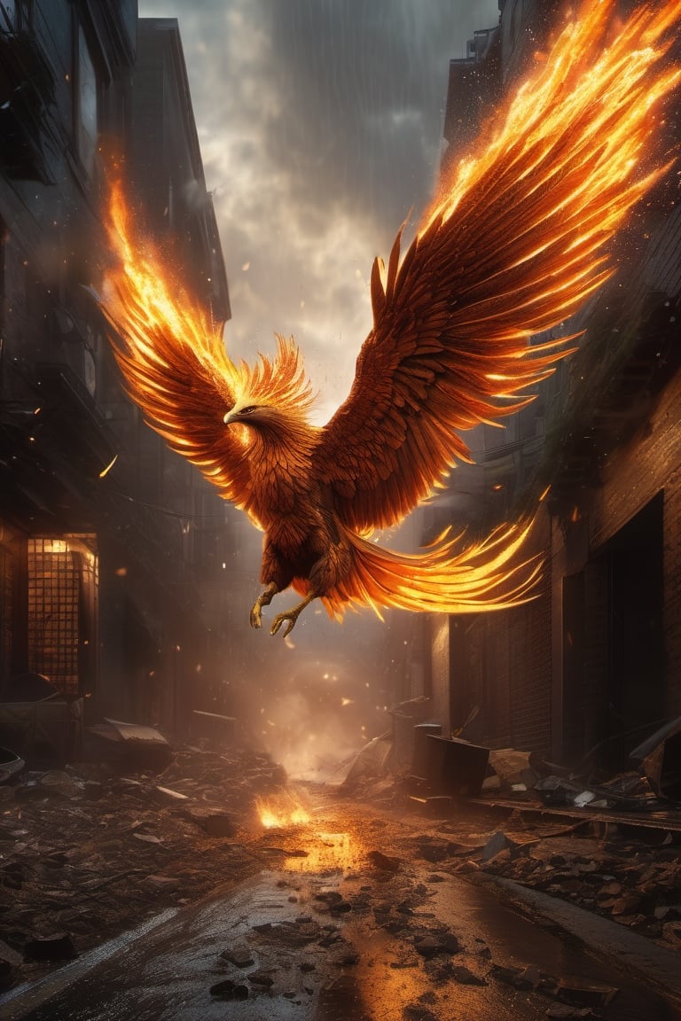 wanderer phoenix flying in the | image created by shahan_ai | Tensor.Art