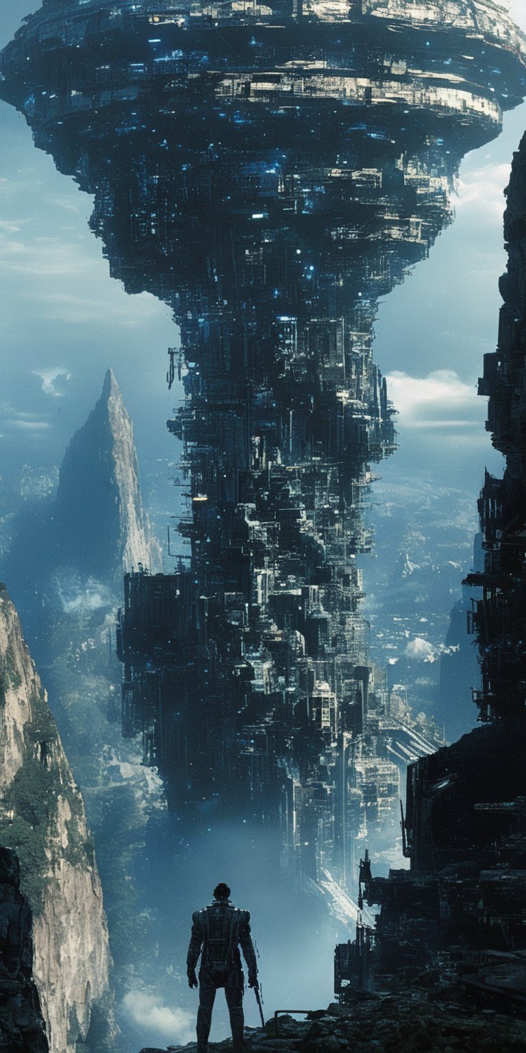 scifi, a ruined,amazing fantasy megastructure edge of the multiverse, masterpiece