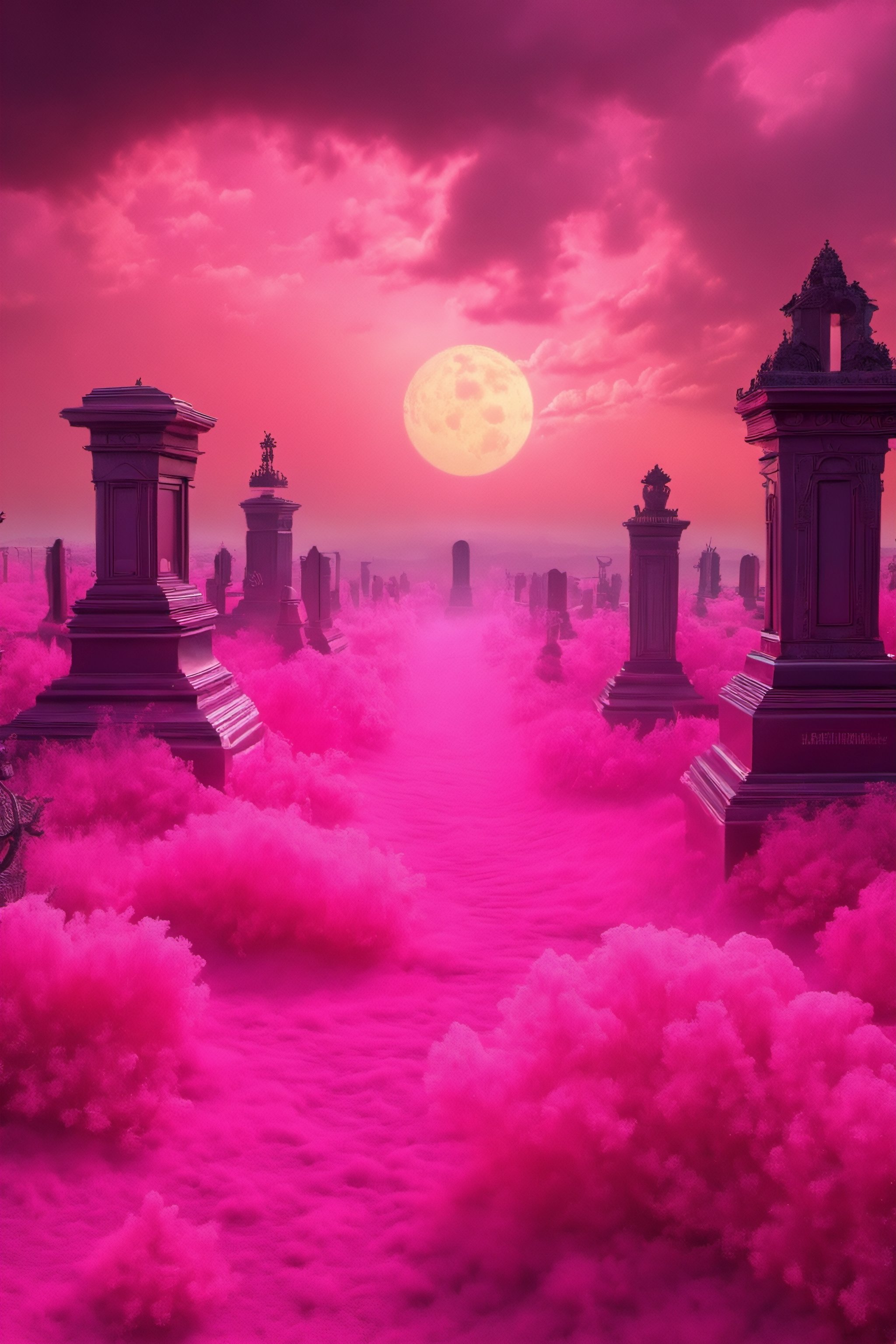 [a translucent graveyard of pink light made from a cloud of dust], intricate design, photorealistic, hyper-realistic, high definition, extremely detailed, cinematic, UHD, HDR, 32k, ultra hd, realistic, dark muted tones, highly detailed, perfect composition, beautiful intricate detailing incredibly detailed octane render, trending on artstation