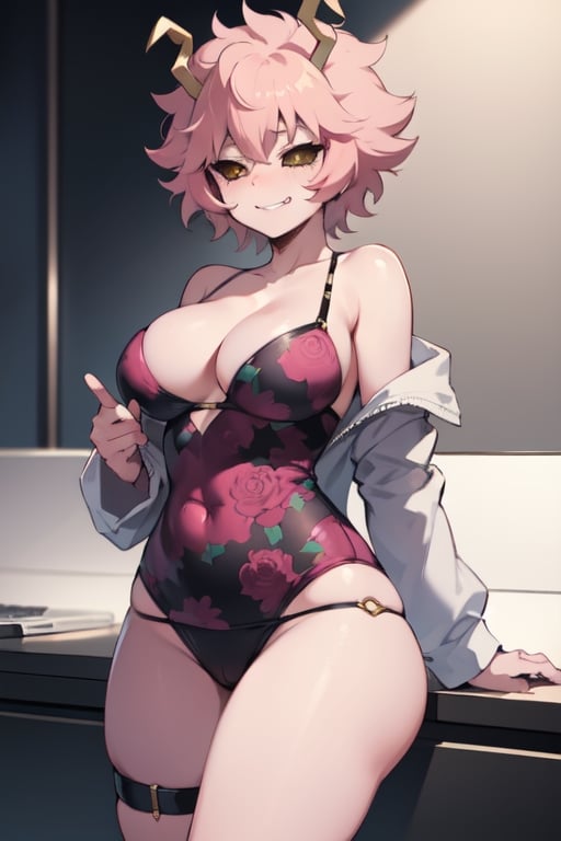 Mina Ashido, smug, cocky, confident, sexy