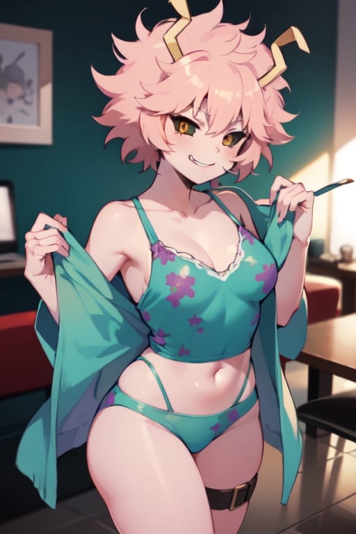 Mina Ashido, smug, cocky, confident, sexy