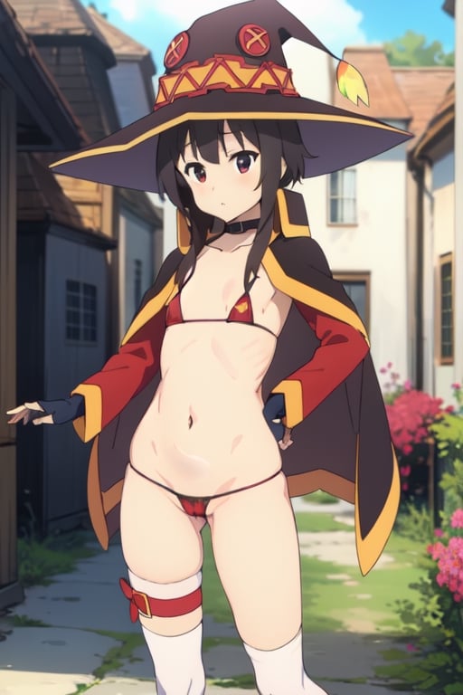 Megumin, micro bikini, public_indecency