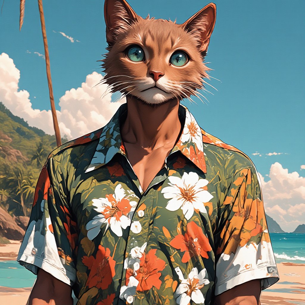 what is a cat? A cat is a Hawaiian shirt 
