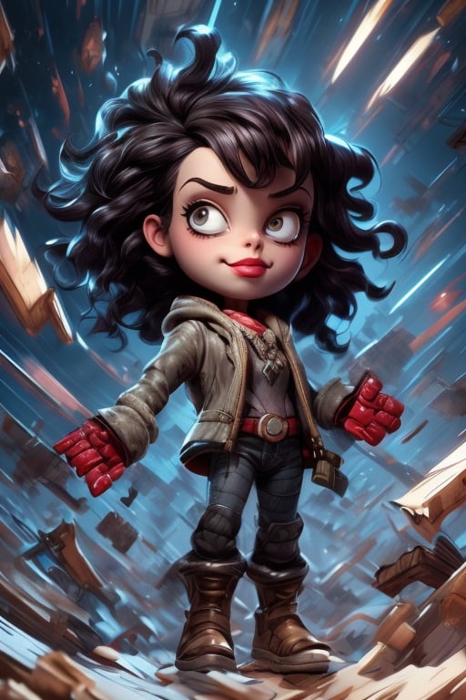 DonMASKTex, solo, insane ((Jessica Jones:1.15)) (wearing a mecha becomes a clockwork gangster:1.0), detailed, artstation, [ghibli studio], ((pixar, dreamworks:1.4)), Marvel, Marvel Comics, epic composition, gothic, gothpunk, unreal engine, intricate details,