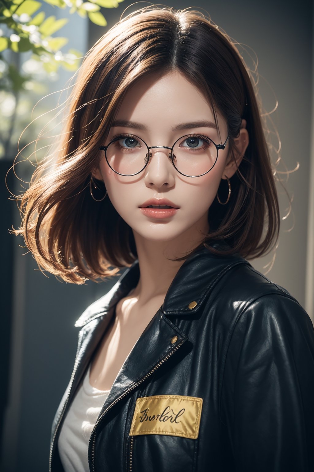 Colorful beautiful girl with glasses: a giru 28-years old, short hair, oil painting, nice perfect face with soft skinice perfect face, blue yellow colors, light purple and violet additions, light red additions, intricate detail, splash screen, 8k resolution, masterpiece, cute face,artstation digital painting smooth veryBlack ink flow: 8k resolution photorealistic masterpiece: intricately detailed fluid gouache painting: by Jean Baptiste Mongue: calligraphy: acrylic: watercolor art, professional photography, natural lighting, volumetric lighting maximalist photoillustration: by marton bobzert:, complex, elegant, expansive, fantastical,  wavy hair, vibrant, Best quality details, realistic, High definition, High quality texture, epic lighting, Cinematic film still, 8k, soft lighting, anime style, masterful playing card border, random Colorful art, oil painting, blue yellow colors, light purple and violet additions, light red additions, intricate detail, splash screen, 8k resolution, masterpiece, artstation digital painting smooth veryBlack ink flow: 8k resolution photorealistic masterpiece: intricately detailed fluid gouache painting: by Jean Baptiste Mongue: calligraphy: acrylic: watercolor art, professional photography, natural lighting, volumetric lighting maximalist photoillustration: by marton bobzert:, complex, elegant, expansive, fantastical, vibrant