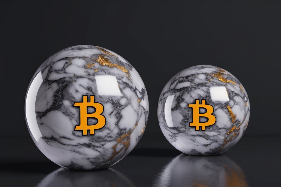 Marble Bitcoin spheres