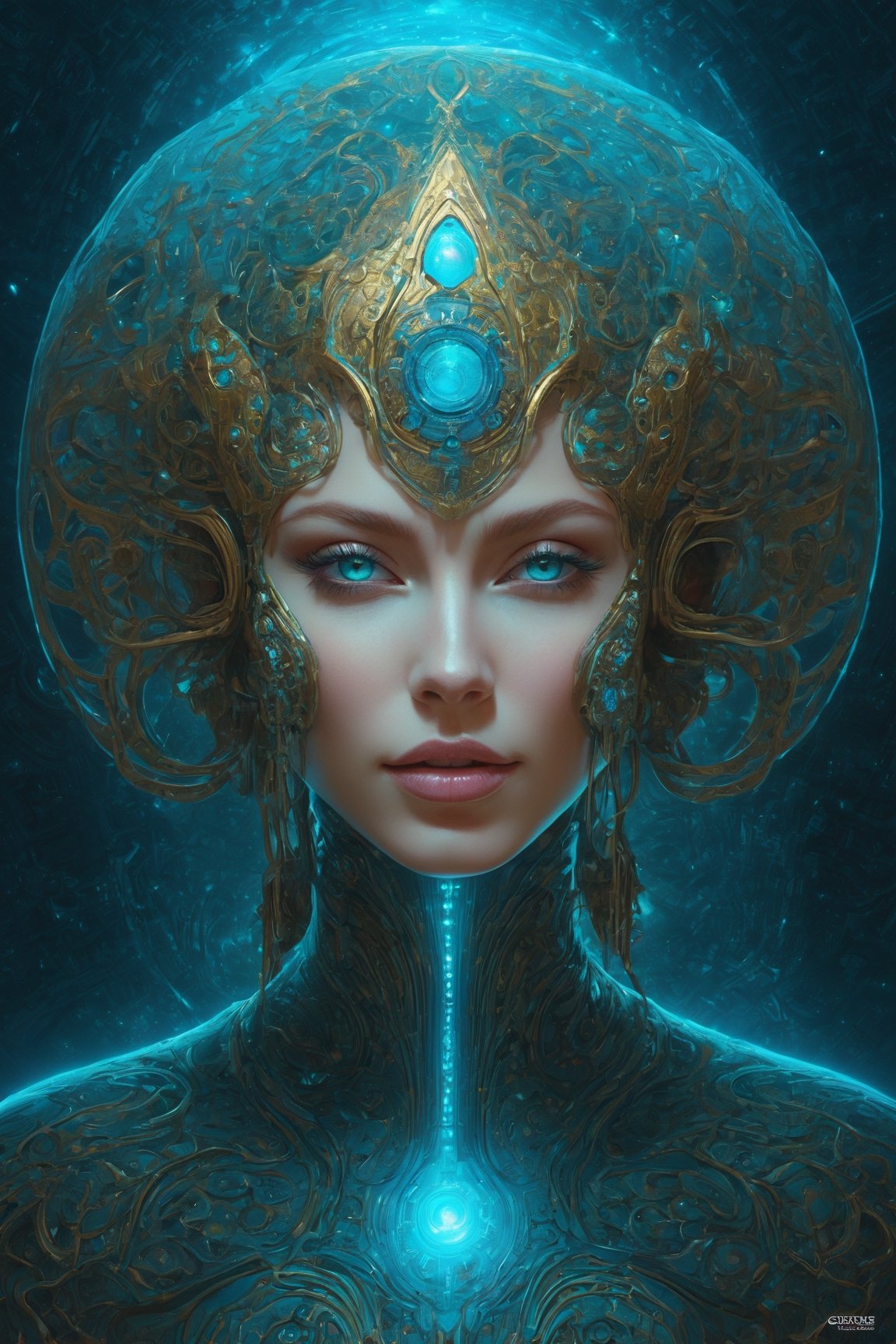 extremely psychedelic beautiful brutalist cyborg organism infected by night. blond hair, light blue eyes,  intricate, elegant, highly detailed, extremely life-like photorealistic digital painting, artstation. steichen, gaston bussiere, tom bagshaw, brutalist cyberpunk alphonse mucha, geiger. elegant minimalism. anatomically correct. sharp focus. surreal lush melancholic cosmic hallucination impossibly beautiful portrait of alien shapeshifter entity, insane smile, intricate complexity, surreal horror, inverted neon rainbow drip paint, trending on art station, photoreal, 8 k, octane render by Greg Rutkowski