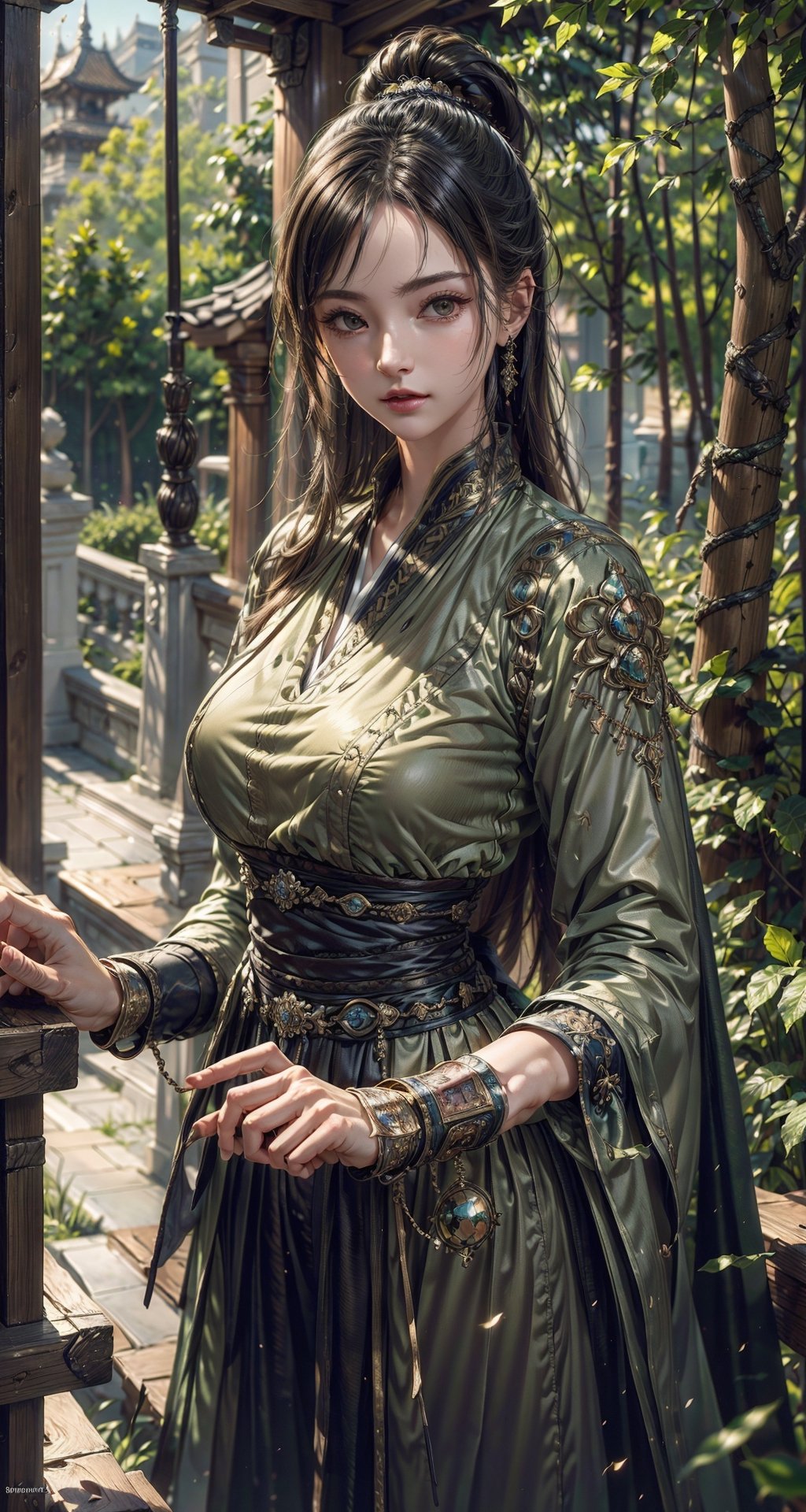 ((masterpiece)), ((best quality)), (detailed), cinematic, dynamic lighting, detailed background, professional photography, depth of field, (absurdres, highres, ultra detailed), extremely detailed CG unity 8k wallpaper, intricate details, 1girl,upper body, solo, shennongshi,shennongshi