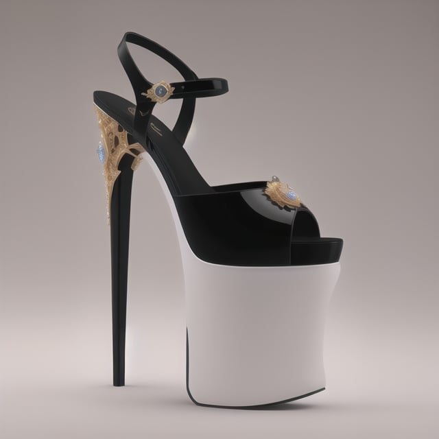 (Platform High Heels), Platform high heel shoe, that defies convention with its innovative: design. Super sexy High Heels, Realistic, Octane, Render, Fashionist Render, Perfect and Modern. ((Main color White))

The sole, instead of rising towards the heel, transforms into an artfully curved platform that flows gracefully from the toe to the back of the foot. These exquisite, carefully conceived women's high heel and platform shoe feature a futuristic: and fantastical scheme, adding a touch of mystery and elegance, reminiscent of classic Hollywood elegance., ,sophisticated_style